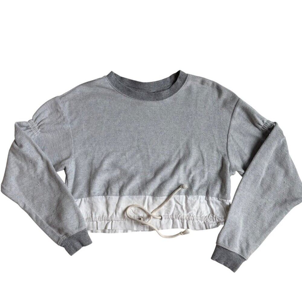 Out from Under by Urban Outfitters Cropped Drawstring Sweatshirt - Size Small